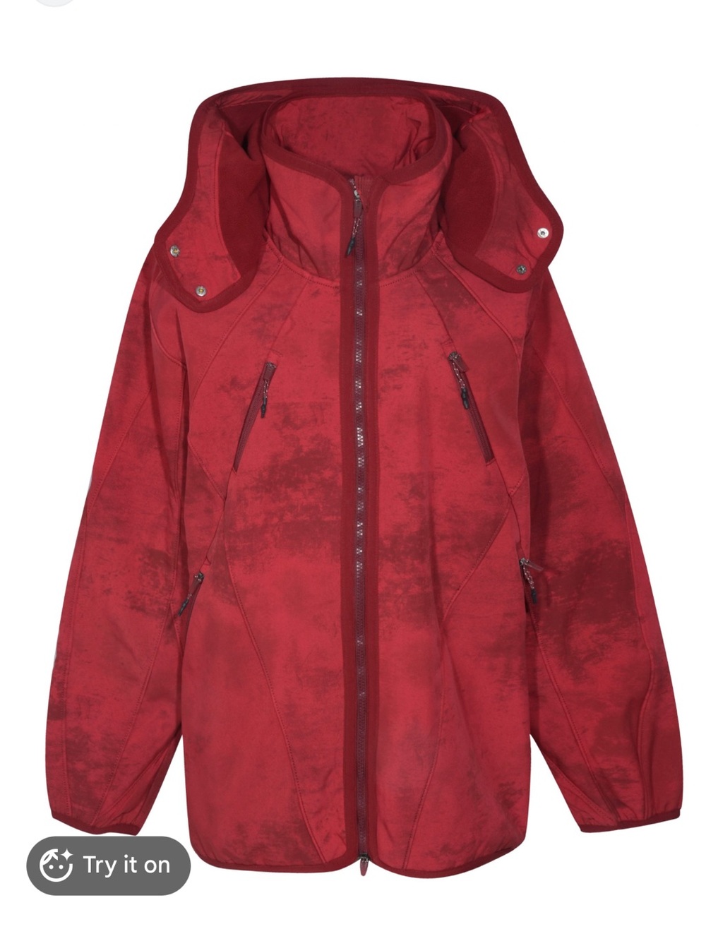 NWT Free People Movement Canyon Crushing Oversized Red Hooded Outdoor Jacket